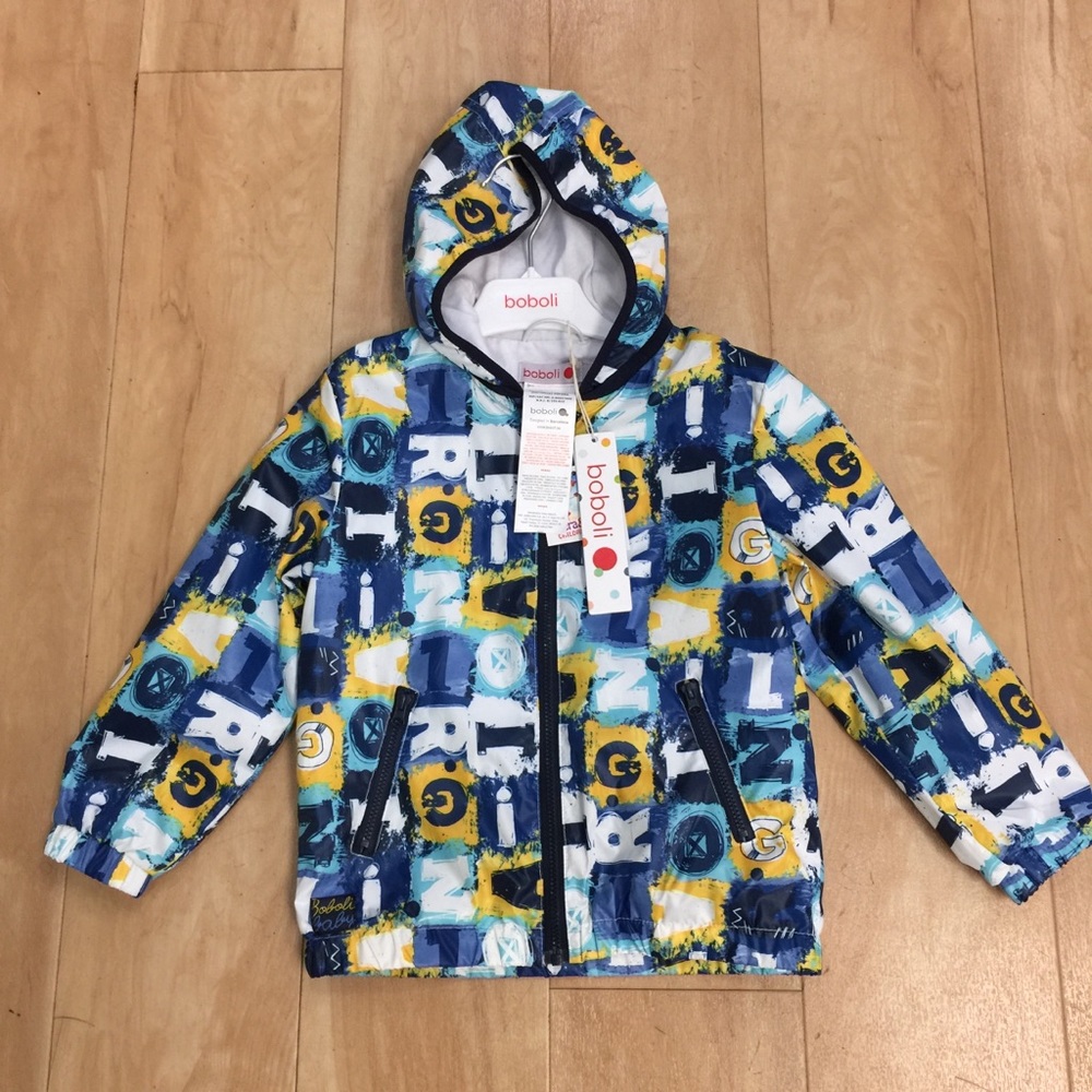 Boboli rain jacket s3,4 toddler NWT